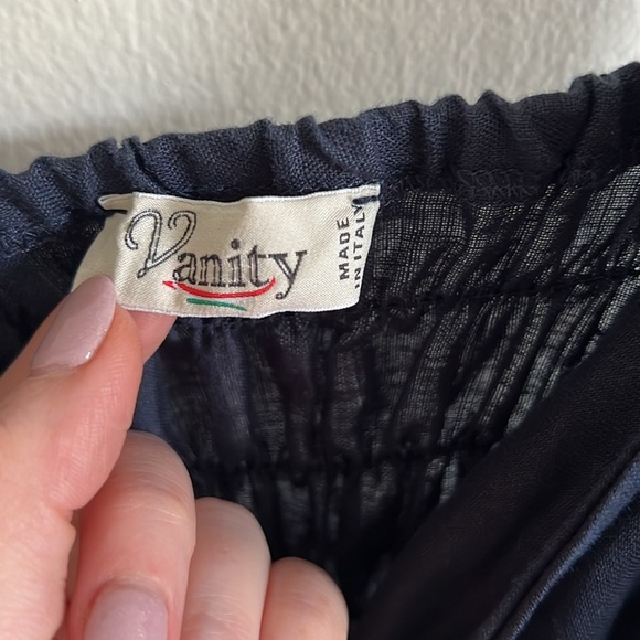 Vanity Moda Positano Sorrento Linen Midi Tank Dress Side Slit - Picture 7 of 9